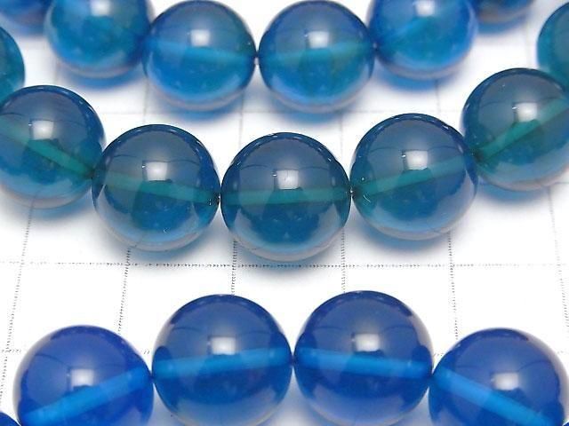 [Video] Blue color Amber Round 12mm Bracelet