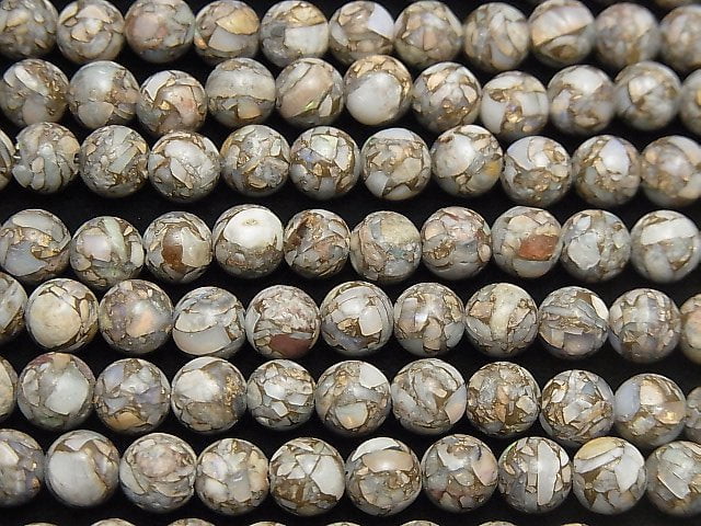 [Video]Copper Opal AAA Round 6mm half or 1strand beads (aprx.7inch/18cm)