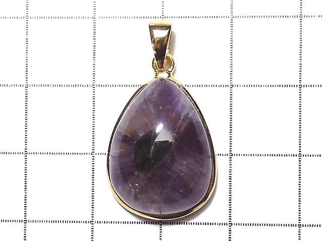 [Video] [One of a kind] Red Amethyst (Party Color Amethyst) AAA Pendant 18KGP NO.28