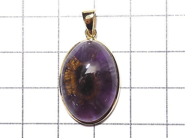 [Video] [One of a kind] Red Amethyst (Party Color Amethyst) AAA Pendant 18KGP NO.32