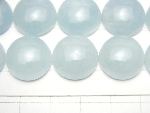 [Video] Namibia Aquamarine AAA- Round Cabochon 15x15mm 1pc