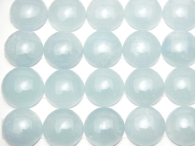 [Video] Namibia Aquamarine AAA- Round Cabochon 15x15mm 1pc