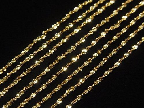 Silver 925 Twist (S-shaped) Chain 1mm 18KGP [40cm][45cm][50cm][60cm] Necklace 1pc