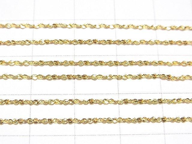 Silver 925 Twist (S-shaped) Chain 1mm 18KGP [40cm][45cm][50cm][60cm] Necklace 1pc