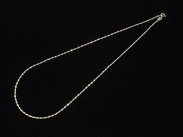 Silver 925 Twist (S-shaped) Chain 1mm 18KGP [40cm][45cm][50cm][60cm] Necklace 1pc