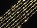 Silver925 Twist Flat Curb Chain 1.1mm 18KGP [40cm][45cm][50cm][60cm] Necklace 1pc