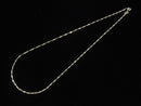 Silver925 Twist Flat Curb Chain 1.1mm 18KGP [40cm][45cm][50cm][60cm] Necklace 1pc
