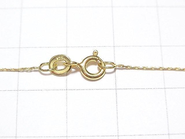 Silver 925 Beading Chain Necklace 0.5mm 18KGP [40cm][45cm][50cm] Necklace 1pc