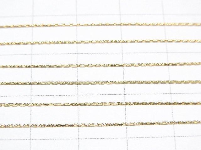 Silver 925 Beading Chain Necklace 0.5mm 18KGP [40cm][45cm][50cm] Necklace 1pc