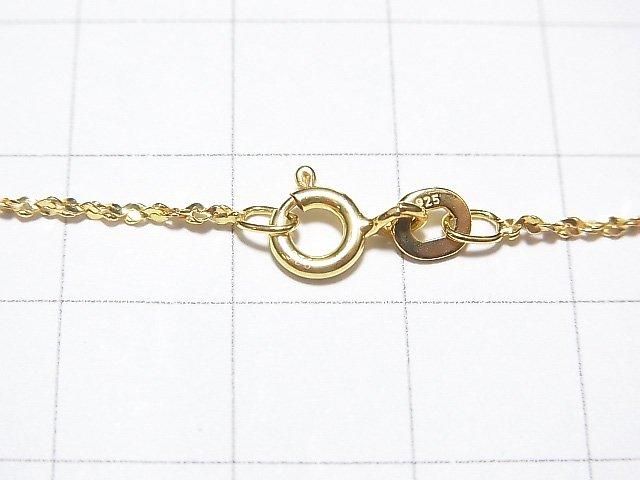 Collier en argent 925 torsadé (en forme de S) 1,2 mm plaqué or 18 carats [40cm][45cm][50cm][60cm] 1 pièce
