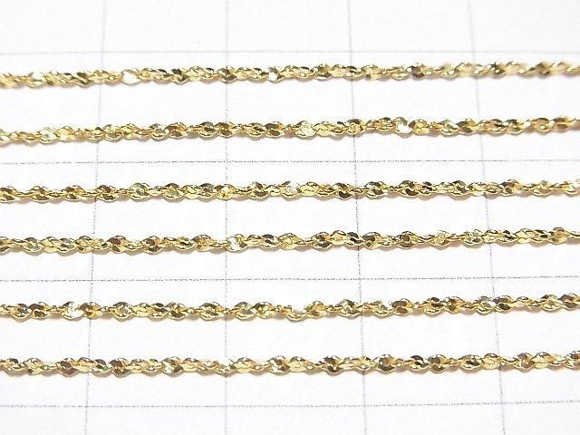 Silver 925 Twist (S-shaped) Chain Necklace 1.2mm 18KGP [40cm][45cm][50cm][60cm] Necklace 1pc
