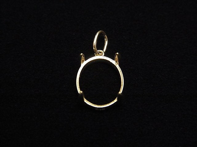 [Video][Japan][K10 Yellow Gold] Pendant Frame (Bezel) Oval Cabochon 10x8mm 1pc