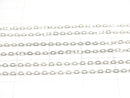 Silver925 Flat Cable Chain 1mm Rhodium Plated 10cm