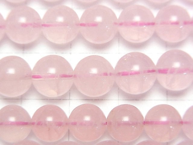 [Video] Madagascar Deep Rose Quartz AA+ Round 8mm half or 1strand beads (aprx.15inch/38cm)