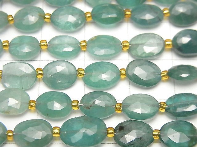 [Video]Grandidierite AA++ Faceted Oval 1strand beads (aprx.7inch/18cm)