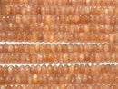 [Video] High Quality! Sunstone AAA- Faceted Button Rondelle 8x8x4mm half or 1strand beads (aprx.15inch / 38cm)