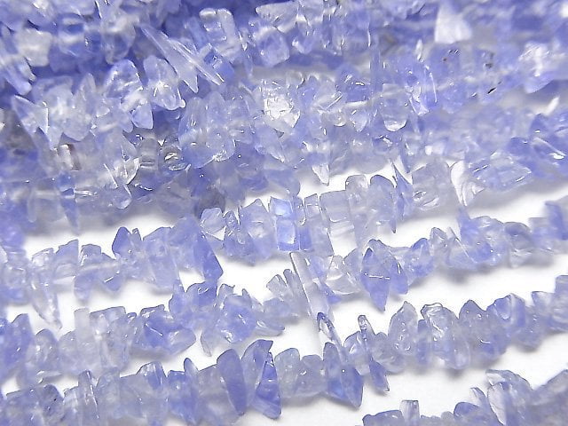 [Video]High Quality Tanzanite AAA- Chips 1strand beads (aprx.33inch/84cm)