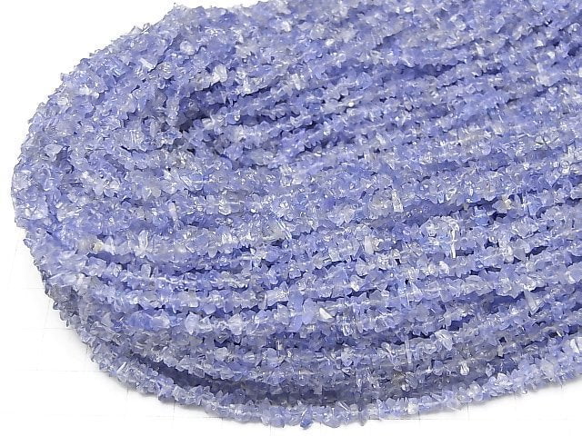 [Video]High Quality Tanzanite AAA- Chips 1strand beads (aprx.33inch/84cm)