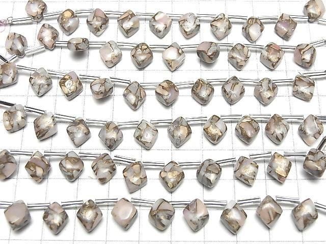 [Video]Copper Pink Opal AAA Diamond 10x8mm 1strand (8pcs)
