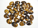 [Video] Yellow Tiger's Eye AAA Oval Faceted Cabochon 30x22mm 1pc