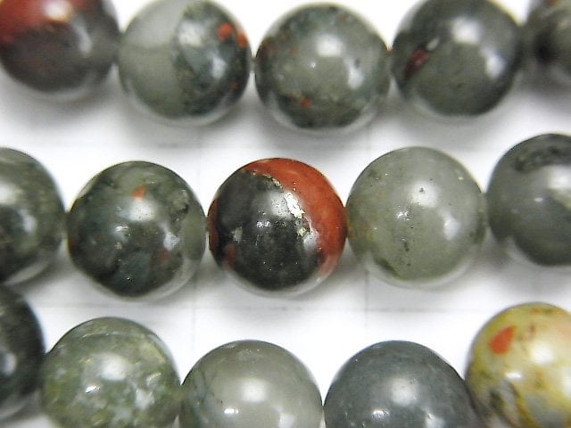 [Video] African Bloodstone Round 8mm 1strand beads (aprx.15inch/36cm)