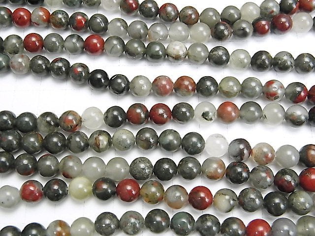 [Video] African Bloodstone Round 8mm 1strand beads (aprx.15inch/36cm)