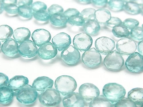 Apatite, Chestnut Shape, Faceted Briolette Gemstone Beads