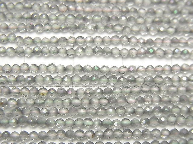 [Video] High Quality! Mystic Topaz AAA Faceted Button Rondelle 2mm 1strand beads (aprx.13inch / 31cm)