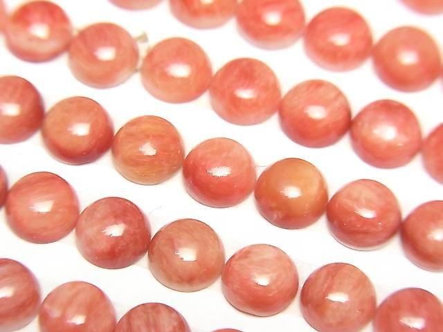 [Video] Spiny Oyster Shell Round Cabochon 6x6mm 2pcs