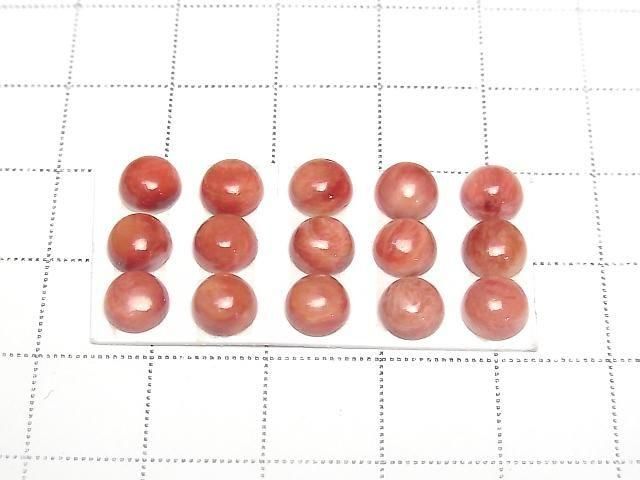 [Video] Spiny Oyster Shell Round Cabochon 6x6mm 2pcs
