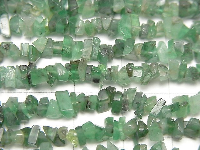 [Video] Brazil Emerald AA+ Chips (Small Nugget) 1strand beads (aprx.33inch / 84cm)