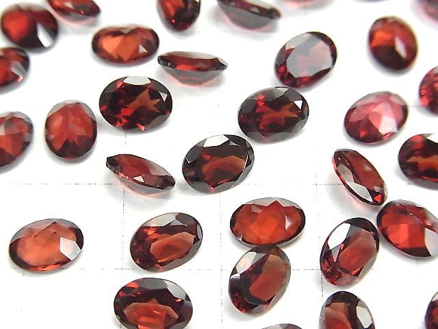 [Video]High Quality Mozambique Garnet AAA Loose stone Oval Faceted 8x6mm 3pcs