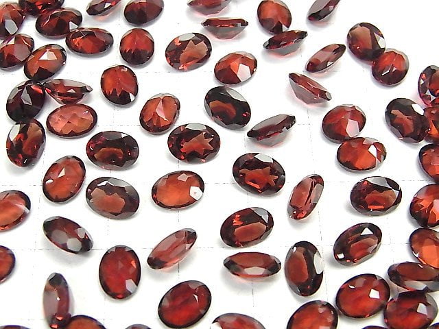 [Video]High Quality Mozambique Garnet AAA Loose stone Oval Faceted 8x6mm 3pcs