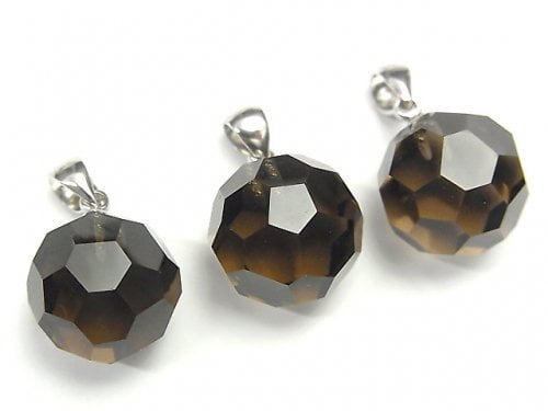 Accessories, Faceted Round, Pendant, Smoky Quartz Gemstone Beads