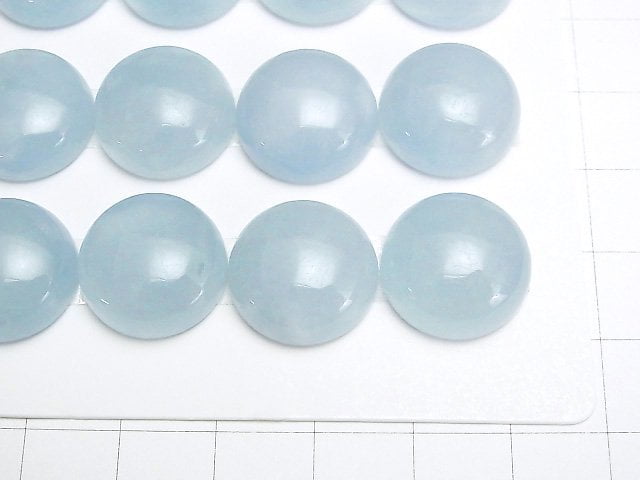 [Video] Namibia Aquamarine AAA- Round Cabochon 16x16mm 1pc
