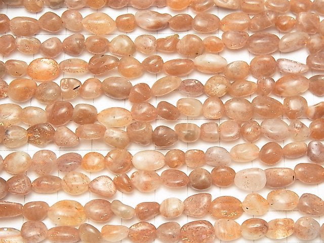 [Video] Sunstone AA++ Small Size Nugget 1strand beads (aprx.15inch / 38cm)