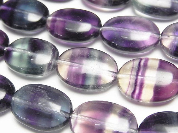 Fluorite, Oval Gemstone Beads