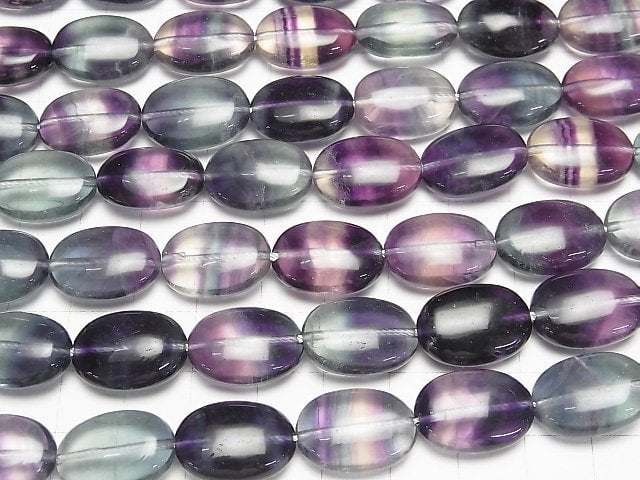 [Video] Mongolian Multicolor Fluorite AAA Oval 18x13x7mm half or 1strand beads (aprx.15inch / 36cm)