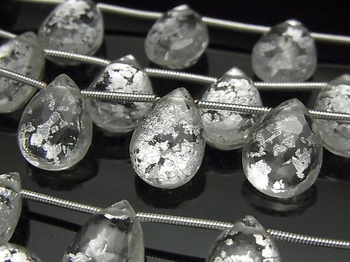 Crystal Quartz, Faceted Briolette, Pear Shape Gemstone Beads