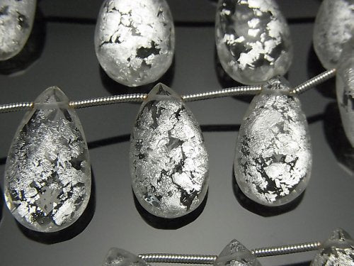Crystal Quartz, Pear Shape Gemstone Beads