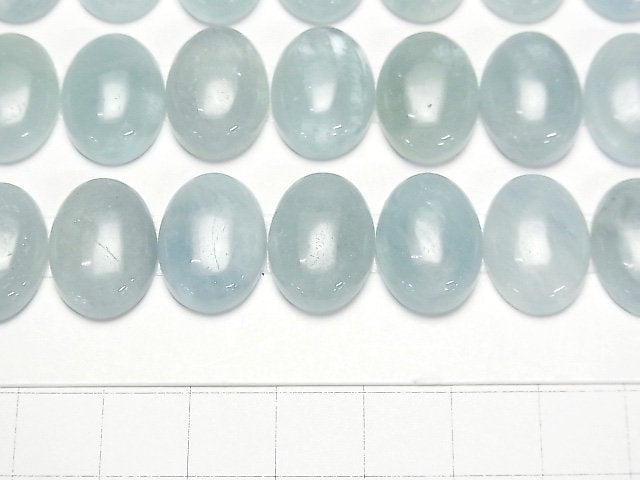 [Video] Namibia Aquamarine AAA- Oval Cabochon 18x13mm 1pc