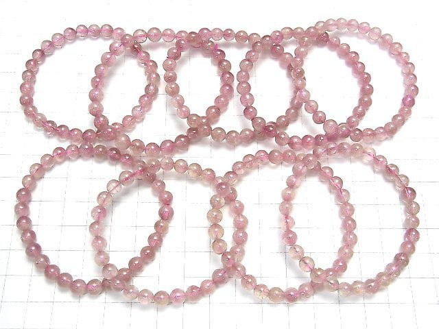 [Video] Pink Tourmaline AA++ Round 6-6.5mm [Light Color] Bracelet