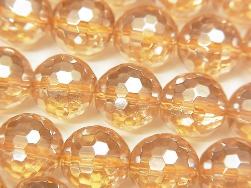 Champagne Quartz, Faceted Round Gemstone Beads