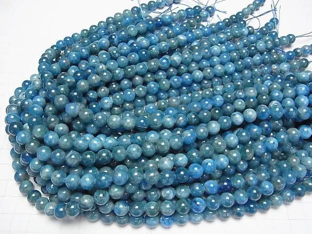 藍磷灰石 AA 圓珠 8mm 一串 (約 15 英吋/36 公分)