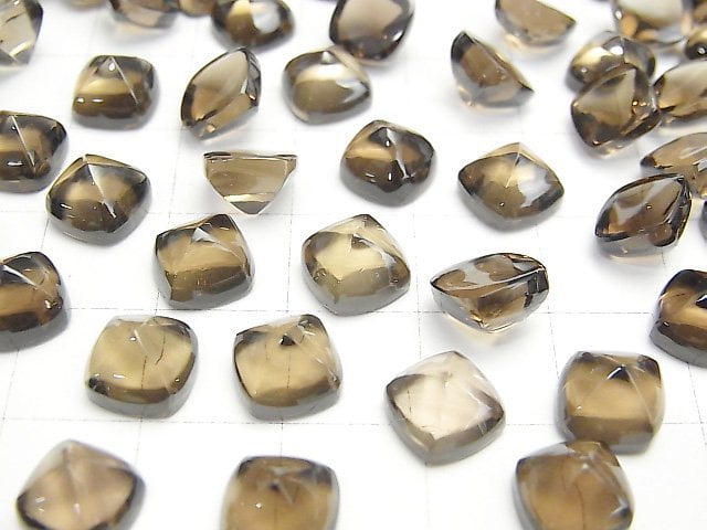 [Video] High Quality Smoky Quartz AAA Sugarloaf Cut 8x8mm 2pcs