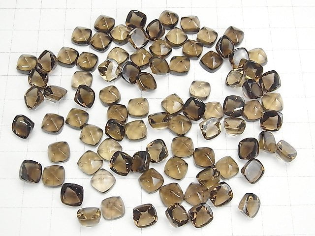 [Video] High Quality Smoky Quartz AAA Sugarloaf Cut 8x8mm 2pcs