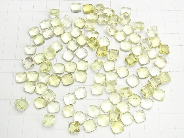 [Video] High Quality Lemon Quartz AAA Sugarloaf Cut 8x8mm 2pcs