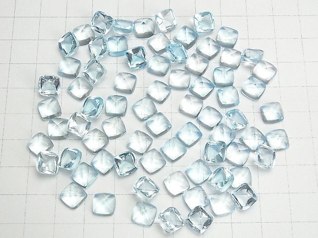 [Video] High Quality Sky Blue Topaz AAA Sugarloaf Cut 8x8mm 1pc