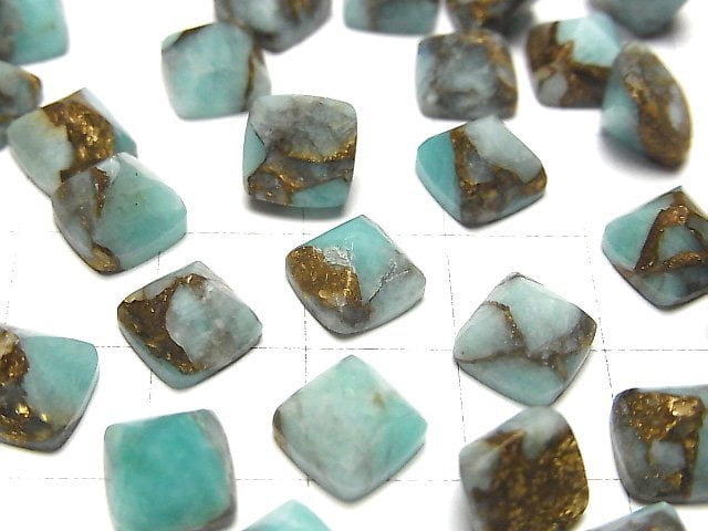 [Video] Copper Amazonite AAA Sugarloaf Cut 8x8mm 3pcs