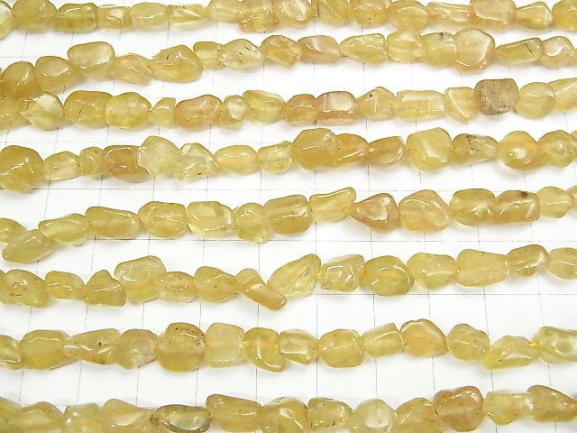 [Video] Yellow Apatite AA Nugget 1strand beads (aprx.15inch / 37cm)